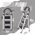 thumbnail image 2 of Escalera De Acero Tubular Tipo Tijera Plegable 3 Escalones Blanco, 2 of 6