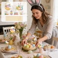 thumbnail image 1 of RKSTN Paper insertion fl ag 20pcs Easter Vase Plugin Set Egg Rabbits Desktop Decoration Vase Insert Cards room decor, 1 of 6