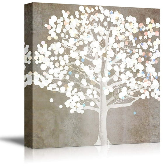 Wall26-Canvas Wall Art-Happy Tree-Giclee Painting Wall Bedroom Living House Decoration Home Art - 16x16 inches