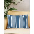 thumbnail image 2 of Outdoor Pillows Waterproof, Blue Stripe Bedding Throw Pillows with Insert for Couch Sofa Bed, Boho Striped Modern Minimalist Geometric Lines 12x20 Inch Pillowcases Decorative Patio Pillow Set of 1, 2 of 8