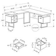 Monarch Specialties Computer Desk، Home Office، Corner، 70L، L Shape، Work، Laptop، Brown Laminate