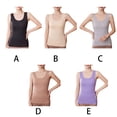 thumbnail image 4 of Women Thermal Vest Sleeveless Solid Color Underwear Seamless Warm Basic Top Elastic Cold Weather Warmer Clothing Warming Skin Color, 4 of 8