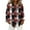 Wine #65, variant on KDDYLITQ Women Plaid Top Long Sleeve Patchwork Shirts Button Down Flannel Blouses Casual Dressy Fall Jacket Army Green XL
