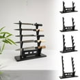 thumbnail image 4 of Wmool 5 Tier Wood Flute Stand, Wooden Flute Ra, Swo-rd Wall Mot, Flute Sword Display Stand Wooden Desktop Holder, Collection Display Ra, for Table Display Collection, 4 of 9