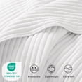 thumbnail image 6 of Exclusivo Mezcla King Size Quilt Bedding Set, Stripe Stitching White Quilts King Size for All Seasons, Soft Lightweight Microfiber Bedspreads Coverlets Bed Cover, 104"x96", 6 of 6