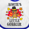 thumbnail image 4 of Inktastic Auntie's Little Gobbler with Turkey and Leaves Boys or Girls Baby Bib, 4 of 4