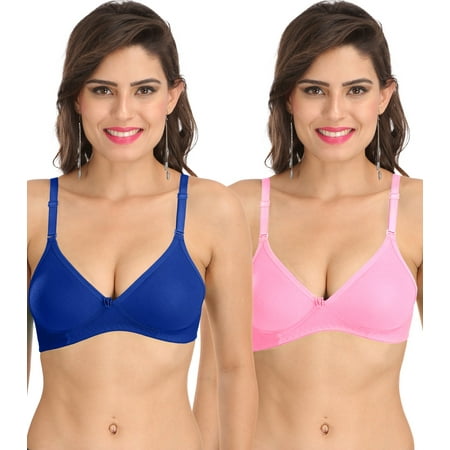 

Ossirrio Women s Everyday Non Padded Non Wired 3/4th Coverage T-Shirt Bra with Free Transparent Strap