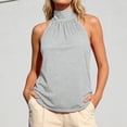 thumbnail image 2 of HAYIMI Women Summer Halter Neck Tie Strap Camisole Tank Tops Solid Color Sleeveless Casual Blouse Breathable Vests, 2 of 6