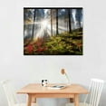 thumbnail image 2 of ARISTURING Forest Pictures Canvas Wall Art for Bedroom Wall Decor,Sunrise Wall Art Print Paitnings for home Decor,Morden Artwork Tree Morning light Canvas Art Waterproof Stretched Ready to Hang, 2 of 4