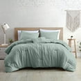 thumbnail image 2 of Modern Threads Beck 4-Piece Garment Washed Adult Comforter Set, Spa Green, Full/Queen, 2 of 7