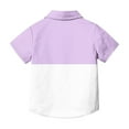 thumbnail image 7 of CYRBOKOToddler Boys Button Down Shirts, Holiday Casual Short Sleeve Comfy Summer Tops Purple Size 9-10 T, 7 of 7