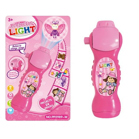 

Zacharyer Kids Cartoon Torch Projector Flashlight Story Educational Learning Bedtime Night Light Gift for Children