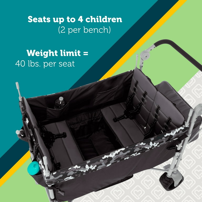 Safety 1 Summit Sprint Quad Wagon Stroller Charcoal Camo