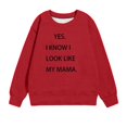 thumbnail image 4 of Spazoro Childs Girls Sweatshirts, Long Sleeve Letter Print Crew Neck Fall Winter Toddlers Kids Tops for Girls Boys Red Size 1 T, 4 of 4
