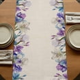 thumbnail image 5 of Table Runners 90 Inches Long Dress Scarves, Blue Purple Flowers Farmhouse Coffee/Dining/Kitchen Table Runner for Living Room, Spring Seasonal Botanical Florals 13x90 Inch, 5 of 9
