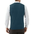 thumbnail image 4 of Huankd Men's Solid Sweater Vest Sleeveless Knit V Neck Spring Winter Casual Pullover Top Blue 4XL, 4 of 8