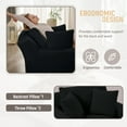thumbnail image 5 of Chaise Lounge Chair Indoor, 50'' Upholstered Sofa Bed with 2 Throw Pillows, Comfy Lounge Indoor, Sleeper Reading Chair, Oversized Recliner Sofa, Fluffy Couch (Blue), 5 of 8