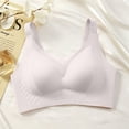 thumbnail image 5 of Womens Wireless T-Shirt Bra, Full Coverage Seamless V-Neck Bras with Adjustable Straps, Light Support Comfort Bra | VerBelle,Purple XL, 5 of 6