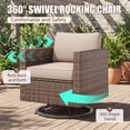 thumbnail image 7 of UDPATIO Patio Furniture Set, 6 Pieces Outdoor Furniture Sets with Rocking Swivel Chairs, Wicker Rattan Outdoor Conversation Set with Storage Table and Waterproof Covers for Backyard, Deck, Porch, 7 of 7
