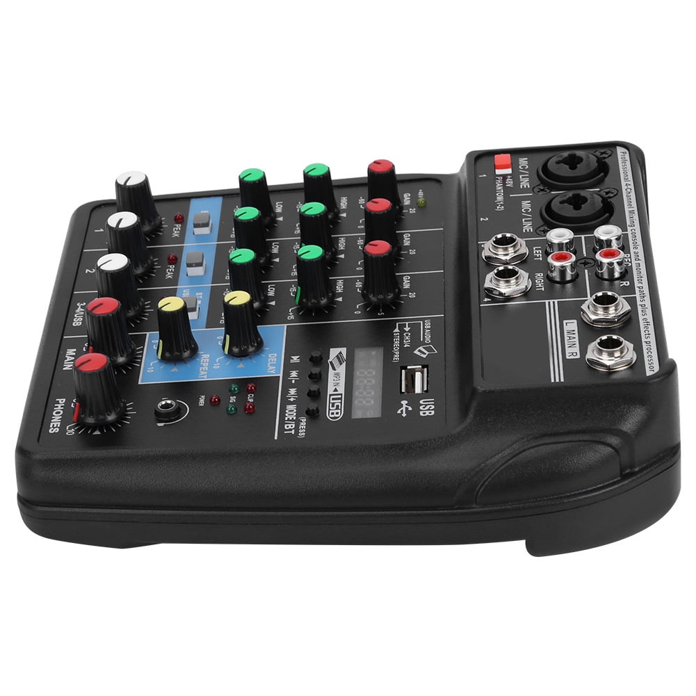 4 Channel Stage Mixer, Audio Mixer, Stage Equipment For Home Music Production Singing Song Cover