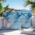 thumbnail image 4 of Blue Marble Texture Outdoor Pillow Covers Pack of 2 Abstract Gradient Water Ripple Waterproof Throw Pillow Covers Decorative Cushion Cases for Patio Garden Tent Balcony Couch 16x16 inch, 4 of 8