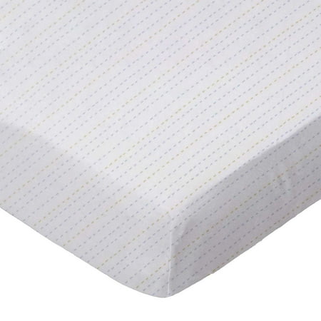SheetWorld Fitted 100% Cotton Percale Play Yard Sheet Fits BabyBjorn Travel Crib Light 24 x 42, Diagonal Stripe