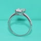thumbnail image 5 of Anillo rectangular de cuatro garras de moissanita para niñas, plata de ley S925 con microincrustaciones, boca cerrada, moda simple, 5 of 5