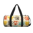 thumbnail image 2 of Haiem Vintage Cup Pattern Gym Bag for Women Men, Waterproof Travel Duffel Bags, Personal Item Travel Bag Weekender Bag with Shoes Compartment & Wet Pocket, 2 of 8