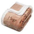 thumbnail image 4 of Chanasya Warm Hugs Positive Energy Healing Thoughts Super Soft Fleece Sherpa Microfiber Comfort Caring Mocha Brown Gift Throw Blanket - Get Well Soon Gift for Women Men Cancer Patient- Coffee Blanket, 4 of 7