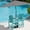 Aruba Chairs + Umbrella, variant on KINGYES Tall Adirondack Chairs Set of 2 with Double Connecting Tray, HDPE All-Weather Adirondack Barstools, Bar Height Outdoor Chairs for Patio, Deck, Backyard, Brown