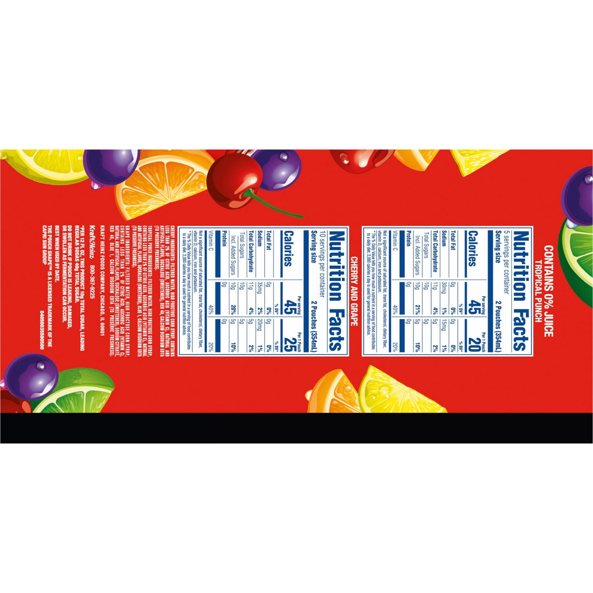 Kool Aid Jammers Variety Pack with Tropical Punch, Grape & Cherry Kids Drink 0% Juice Box Pouches, 30 Ct Box, 6 fl oz Pouches - 2 pack