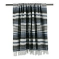 thumbnail image 3 of Farmhouse Stripe Throw 50x60" with 3" Fringe, French Blue, 3 of 6