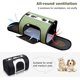 thumbnail image 3 of Jaula para gatos, jaula para gatos plegable y transpirable con correas ajustables, jaula para gatos aprobada por aerolíneas con forro polar lavable, fondo impermeable, negro + blanco, 41 * 25 * 26 cm JAMW Sencillez, 3 of 5