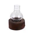 thumbnail image 3 of Sensethe Holder Glass Candlestick Tealight Candlestick Rack Stand Housewarming Gift with Wooden Base for Home Office, 3 of 8