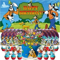 Goofy Plates Birthday Supplies Decorations Decor Backdrop Banner Cake Topper Fans