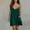 Green, variant on Wovilon Women's V Neck Satin Slip Dress with Side Pockets, Spaghetti Strap Loose Fit Casual Mini Dress for Summer Beach Vacation