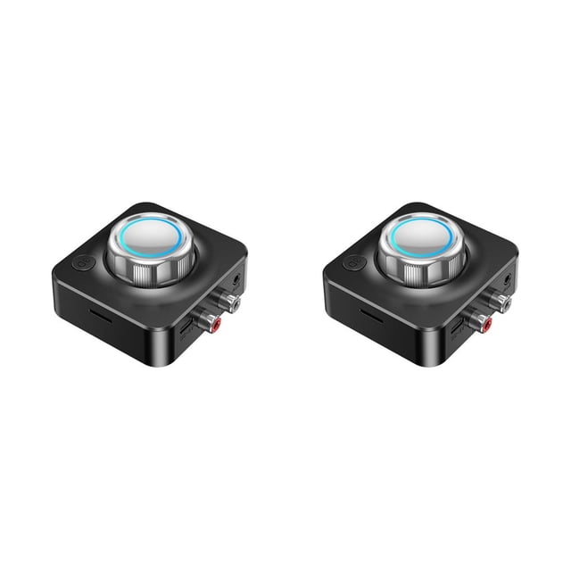 Bearachild Receptor compatible con Bluetooth de 3,5mm, velocidad rápida, baja latencia, adaptador de Audio inalámbrico portátil, dispositivo de 2Conjunto