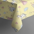 thumbnail image 5 of Yellow Princess Unicorn Pattern Rectangle Tablecloth 60"x120",Waterproof Polyester Rectangle Table Cloth, Wipeable Spillproof Polyester Tablecloth for Dining, Camping, Indoor and Outdoor, 5 of 6