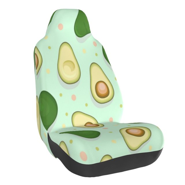 Wukai Avocado Full Set Car Seat Covers with Soft Padding Universal Auto Front Seats Protector and Cushion Mat