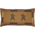 thumbnail image 5 of VHC Brands Stratton Primitive King Sham Tan Appliqued Cotton Star Hand Quilted Rectangle Bedroom Decor, 5 of 5