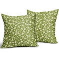 thumbnail image 2 of Lime Green Pillow Covers 18x18 Set of 2 Vintage Floral Rustic Old Style Cute Flower Print Decorative Outdoor Pillowcases Seasonal Farmhouse Throw Cushion Case Decor for Couch Sofa Bed, 2 of 6