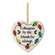 thumbnail image 2 of Decoración acrílica colgante en forma de corazón - 8 cm acabado mate con cuerda dorada - adorno opaco plano de 3 mm de grosor para regalos cálidos y celebraciones, 2 of 6