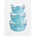 thumbnail image 4 of Genicook HI-TOP Lids with Pro Grade Removable Lockdown Levers and Silicone Sleeve Round Container, Set of 3, Blue, Kitchen Accessories, 4 of 4