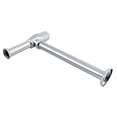 thumbnail image 1 of Tubo de lavabo de aleación de zinc cromado, sifón redondo para desagüe de baño y cocina., 1 of 10