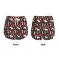 thumbnail image 6 of Uemuo Red Mushrooms Pattern Women's Athletic Shorts High Waisted Running Shorts with Liner Pockets Gym Elastic Workout Shorts-X-Large, 6 of 9
