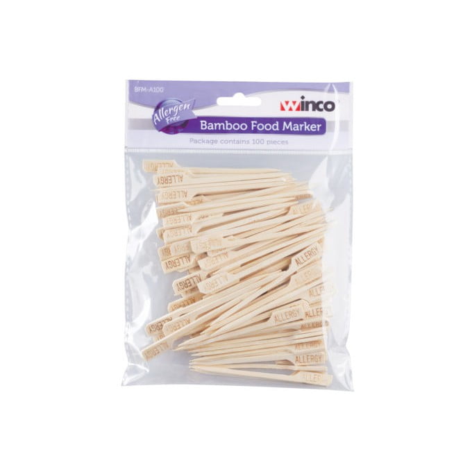 Bamboo food marker, Allergen Free, 100/PK