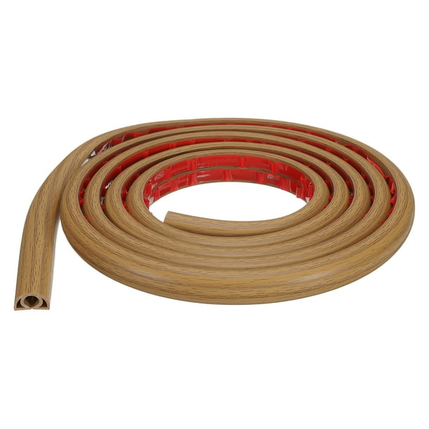 Uxcell Cubierta de Cable de 8 pies para el Suelo W0.3"xH0.3" Oculta Cubre Cables de Extensión Amarillo