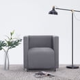 thumbnail image 1 of vidaXL Cube Armchair Light Gray Fabric, 1 of 5