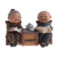 thumbnail image 2 of Lectura Y Balanceo (2 Piezas) Resina Artesanía Pareja De Ancianos Colorida Edad Exhibición De Jardín Escultura Ornamento Del Césped DYNWAVEMX Figuras de pareja vieja, 2 of 8