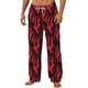 thumbnail image 2 of Ceisia Men Printed Brushed Warm Lounge Pants Elastic Waist Pocketed Home Gift Trousers, 2 of 4
